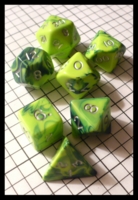 Dice : Dice - Dice Sets - Crystal Caste Toxic Green and Blue  - Gen Con 2010
